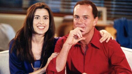 Fernanda Torres como Vani e Luiz Fernando Guimarães como Rui em Os Normais (Reprodução)
