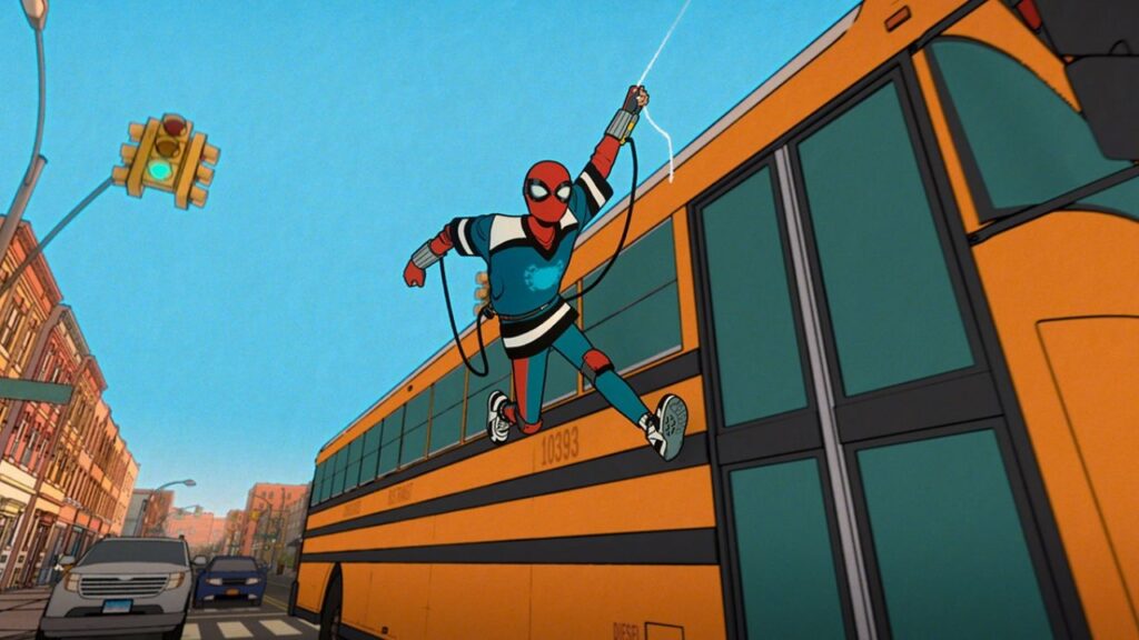 Cena de Seu Amigão da Vizinhança Homem-Aranha