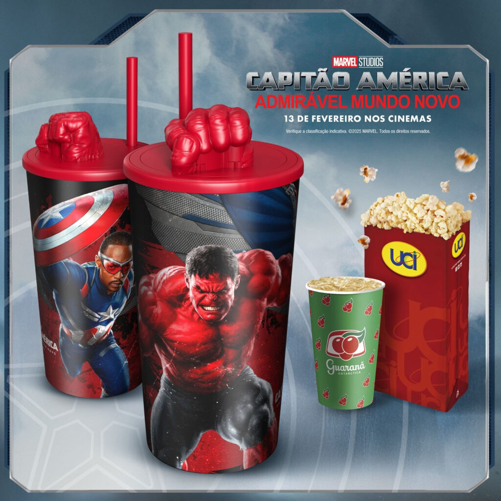 UCI anuncia combo especial de Capitão América: Admirável Mundo Novo 1 combo especial do UCI de Capitão América: Admirável Mundo Novo