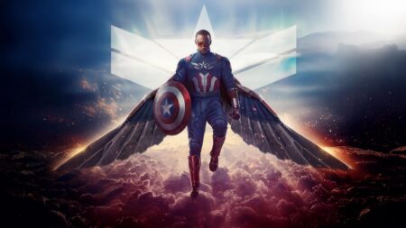 Anthony Mackie como Capitão América em Capitão América: Admirável Mundo Novo (Divulgação / Marvel)