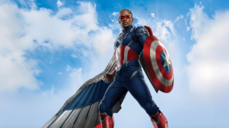 Anthony Mackie como Capitão América em Capitão América: Admirável Mundo Novo (Divulgação / Marvel Studios)