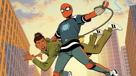 Saiba o plano de lançamento para as próximas temporadas da série do Homem-Aranha Harry Osborn (Zeno Robinson) e Homem-Aranha (Hudson Thames) em Seu Amigão da Vizinhança: Homem-Aranha (Reprodução / Disney+)