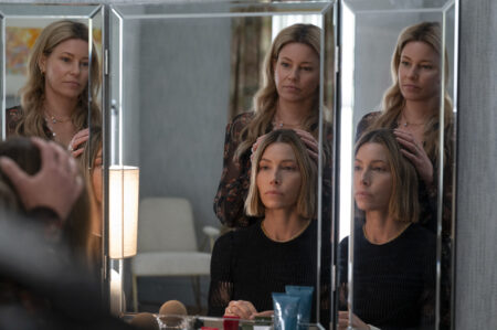 Prime Video revela primeiras imagens da série The Better Sister Jessica Biel e Elizabeth Banks em The Better Sister (Divulgação / Prime Video)