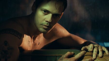Bill Skarsgård como Eddie em Confinado (Reprodução / Diamond Films)