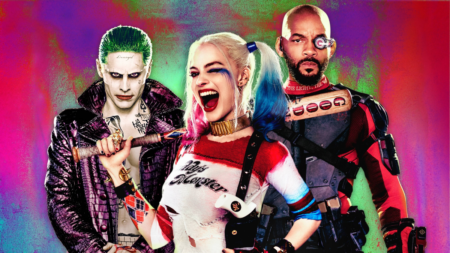 Jared Leto, Margot Robbie e Will Smith em Esquadrão Suicida (Divulgação / Warner Bros.)