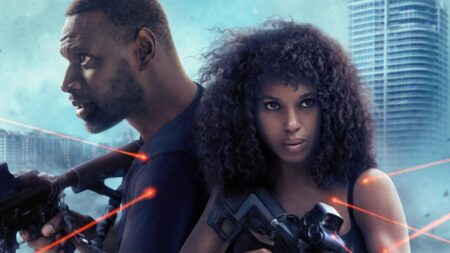 Omar Sy e Kerry Washington em Shadow Force - Sentença de Morte (Divulgação / Paris Filmes)