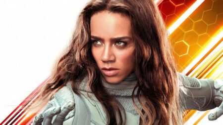 Hannah John-Kamen como Fantasma em Homem-Formiga e a Vespa (Divulgação / Marvel)
