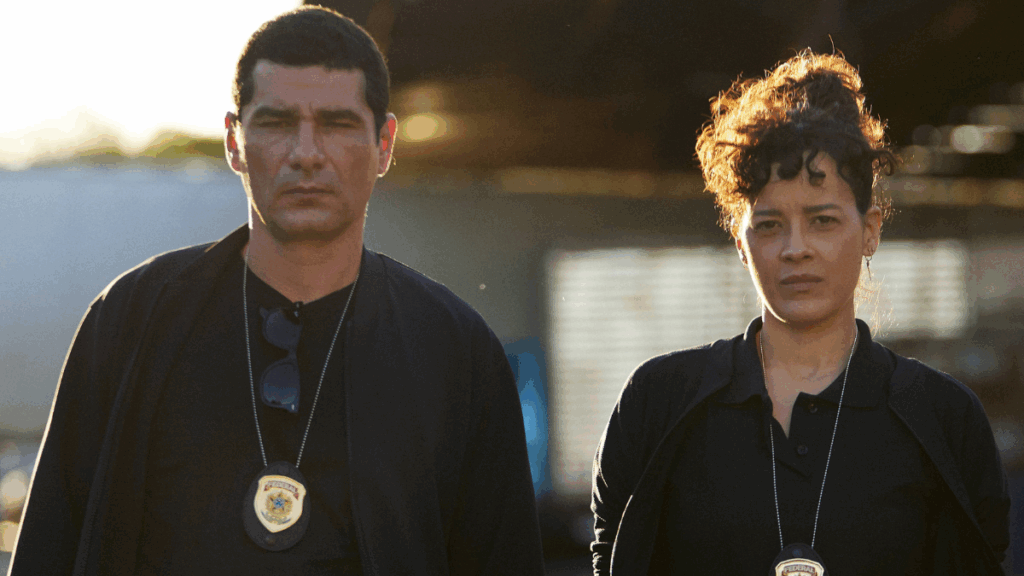 DNA do Crime: 2° temporada ganha data de estreia na Netflix Rômulo Braga como Benício e Maeve Jinkings como Suellen em DNA do Crime (Reprodução / Netflix)