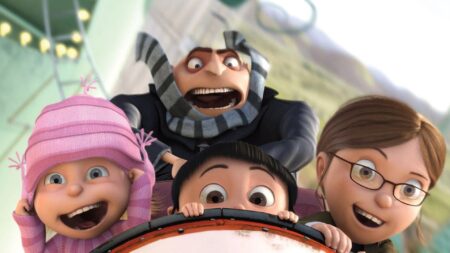 Gru, Edith, Agnes e Margô em Meu Malvado Favorito (Divulgação / Illumination)