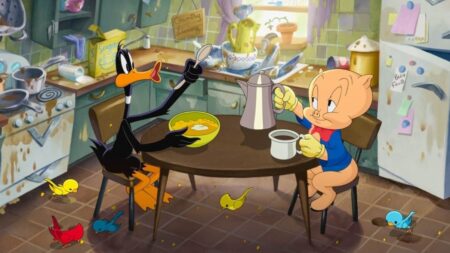 Manolo Rey e Márcio Simões comemoram 30 anos como as vozes de Gaguinho e Patolino Gaguinho e Patolino em Looney Tunes - O Filme: O Dia Que A Terra Explodiu (Reprodução / Paris Filmes)