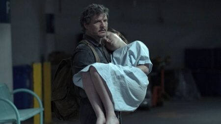 Pedro Pascal como Joel e Bella Ramsey como Ellie em The Last of Us (Reprodução / Max)