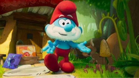 Papai Smurf (John Goodman) em Smurfs (Reprodução / Paramount)