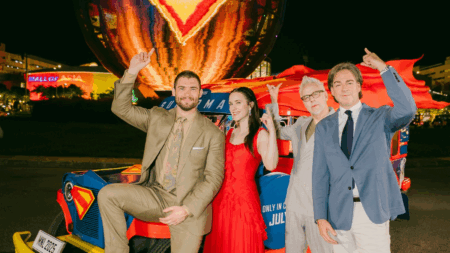 Superman: elenco deve chegar ao Brasil nesse fim de semana david corensweet Rachel Brosnahan James Gunn na turne de divulgacao de Superman
