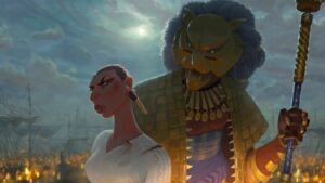 Marvel muda data de aguardada animação derivada de Pantera Negra Noni (Winnie Harlow) e Leão (Cress Williams) em Olhos de Wakanda (Divulgação / Marvel)