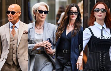 Anne Hathaway, Emily Blunt, Meryl Streep e Stanley Tucci em O Diabo Veste Prada 2 (Divulgação)