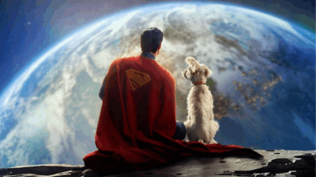 Superman e Krypto em Superman (Divulgação / Warner Bros. Pictures)