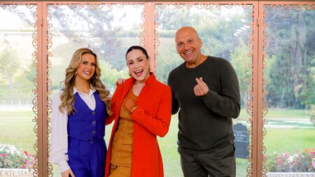 Nadja Haddad, Beca Milano e Giuseppe Gerundino em Bake Off Brasil (Lourival Ribeiro / SBT)