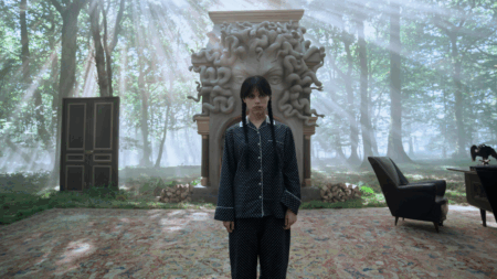 Jenna Ortega como Wandinha Addams em Wandinha (Reprodução / Netflix)