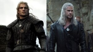 The Witcher: verdadeiro motivo da saída de Henry Cavill é revelado Henry Cavill e Liam Hemsworth como Geralt de Rívia em cenas de The Witcher lado a lado