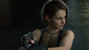 Jill Valentine em cena de Resident Evil: Vendetta