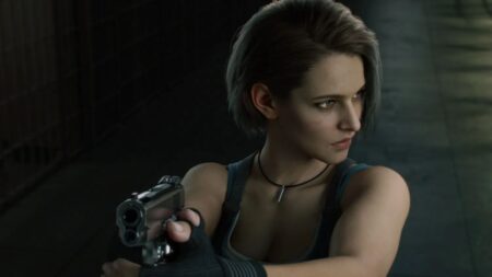 Jill Valentine em cena de Resident Evil: Vendetta