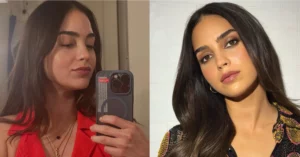 Melissa Barrera aparece em montagem com duas fotos após retorno ao terror em novo filme depois da saída de Pânico