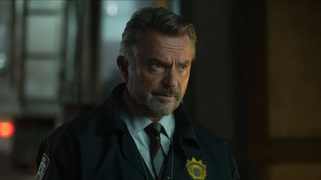 Sam Neill em cena de O Passageiro.