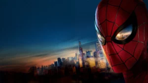 Tom Holland caracterizado como Homem-Aranha em cena promocional de Um Novo Dia.