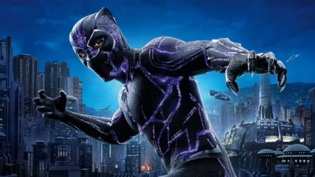 Arte oficial de Pantera Negra com Chadwick Boseman