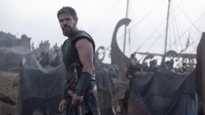 Matt Damon como Odisseu em cena de A Odisseia, adaptação dirigida por Christopher Nolan.