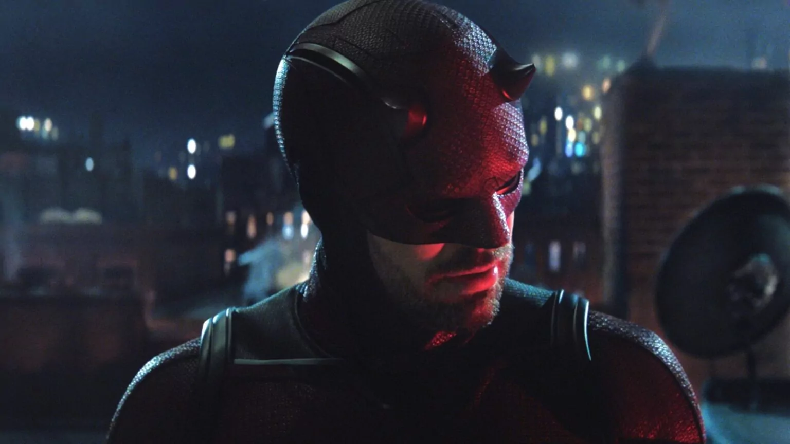 Foto de Demolidor: Renascido reúne trio protagonista Charlie Cox como Demolidor em Demolidor: Renascido (Reprodução / Marvel)